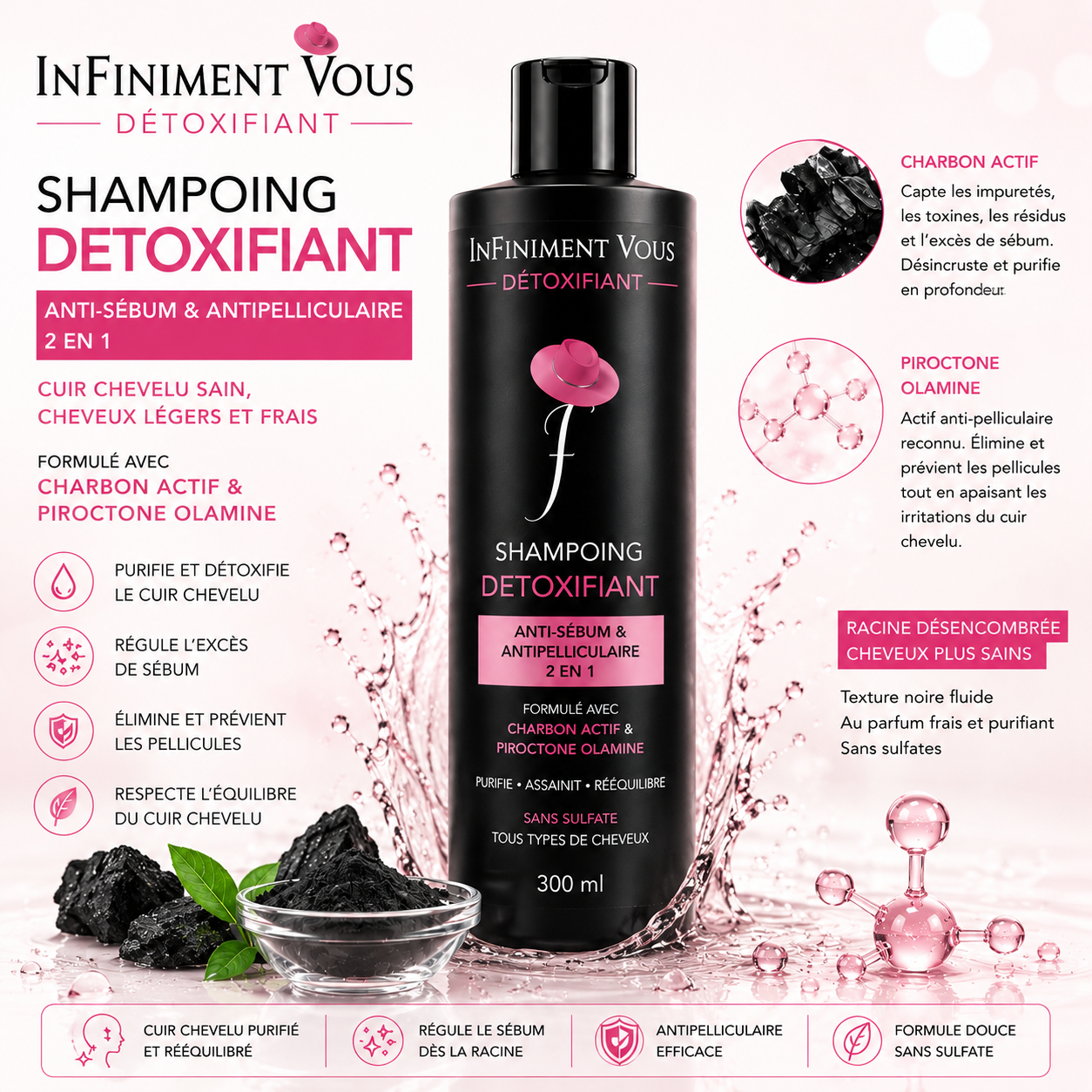 Shampoing Signature Detoxifiant au Charbon 300ml